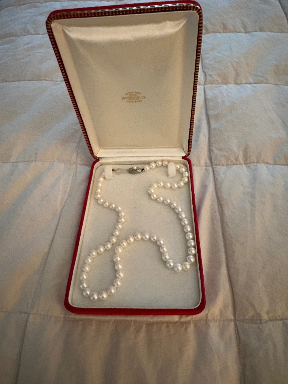 Vintage Mayuyama & Co Tokyo Nikkatsu Arcade Cultured Pearl Necklace Silver Clasp - Picture 2 of 13